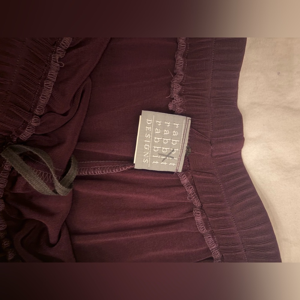 Rabbit Rabbit Rabbit Wide-Leg Pants in Dark Plum - Picture 5 of 6